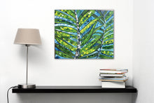 Magic Palms Leaves, by Madelaine Morel, Oleo with Spatule on Canvas