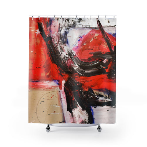 Laguna Beach Abstract Art Shower Curtains