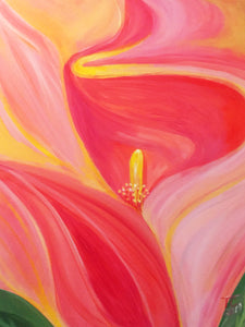 Frizzy Lily by Teresa Carlisle, Acrylic on Canvas