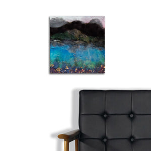 Lake Mountains by Kathryn Silvera, Mixed Media on Canvas