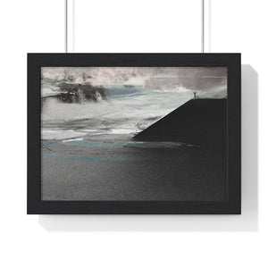 San Clemente Surfer at Night by Louie Tarter Premium Framed Horizontal Poster