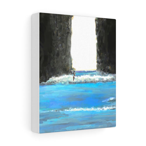 Laguna Cove Surfer Stretched Canvas
