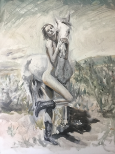 "Western Daring" by Cara Grace, Oil on Canvas