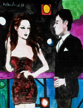 "Happy Hour Love and Romance" By Harry Harry Weisburd,  Watercolor on 100 lb  Paper