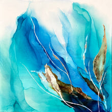 "Local" by Christina Akerson, Alcohol Ink on Canvas