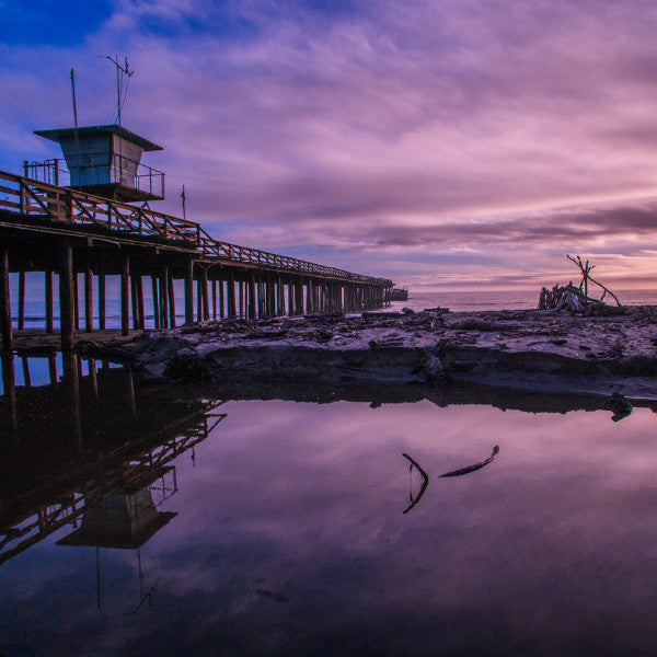 Shipwreck Pier Sunset (Aptos, Ca) by Don McCall, Photograph on Acrylic