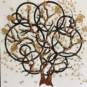 "Texas Tree" by Adèle Franklin, Mixed media on Canvas
