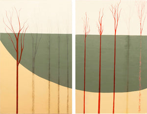 “October” by Barbara  Nathanson, Acrylic, Graphite on Canvases