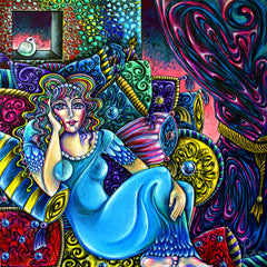 “Behind Palace Walls” By Jasmin Aldin, Acrylic on Canvas