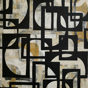 "Convergence" by Carla Cohen, Mixed Media on Wood Panel