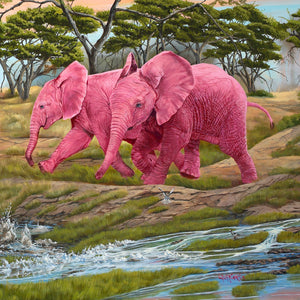 "A Splash of Pink" by Laura Curtin, Oils on Canvas
