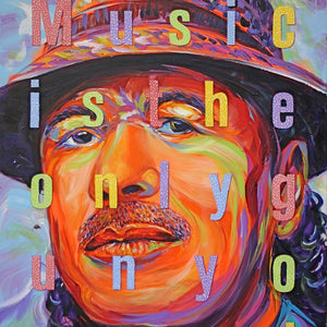 Carlos- Music is the Only Gun You Need by Charles Bongers, Acrylic on Canvas