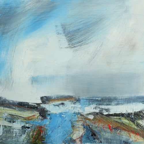 “Clearing Skies”  By Lucy Marks, Oil on Wood Panel