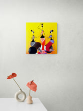 "Three Ladies" by Palak Bhatt, Acrylic on Canvas sealed with Resin