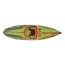 "Atom Tin Toy 153" by Dwight Touchberry, Mixed Media on Recycled Surfboard