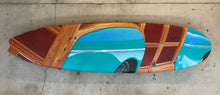 "‘‘42 Ford Woody" by Dwight Touchberry, Mixed Media on Recycled Surfboard