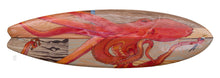 "Octopus and Wood" by Dwight Touchberry, Mixed Media on Recycled Surfboard