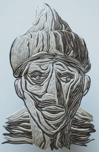 "Portrait of an artists (Daniel Arsham)" by Daniel Monroe, Ceramic Scuplture