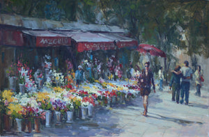 Flower Street by Nika Moshtaridoust, Oil on Canvas