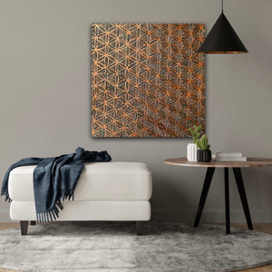 "Flower of Life - (pattern) Petrol" by  Natalia Schäfer, Mixed Media on Canvas