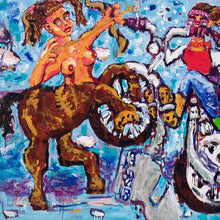 "Centaur and Biker" by Greg Kessler, Oil on Canvas