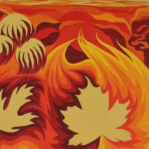 "Life on Fire I, Nature" by Ginka Mitova, Mixed Media on Canvas