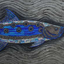 "Fish" by Christine Hausserman, Mixed Media on Metal