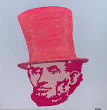 "Abe" By Jill Keller, Acrylic and Glitter on Gallery Wrapped Canvas 