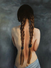 "Braided Girl" By Hernan Riviera, Oil On Canvas