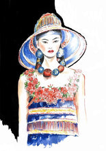 "Dolce&Gabbana Spring 2019 RTW" By Olga Bakke, Mixed Media on Watercolor Paper