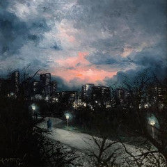 Central Park by Ray Pazekian, Oil on Canvas (Framed)