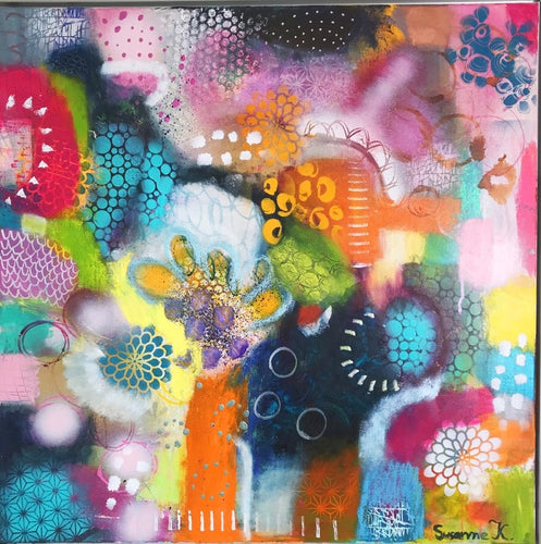 Colorjoy by Susanne Kurwig, Mixed Media on Canvas