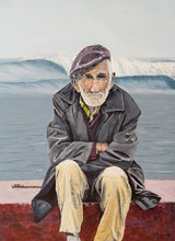 The Old Waterman by Kevin Daly, Mixed Media on Canvas