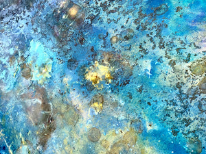 "Lagoon - Element s Series-Water" by  Natalia Schäfer, Mixed Media on Canvas