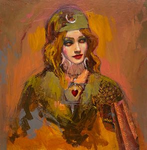 "Vous" by Joshua Burbank, Mixed Media on Wood Panel
