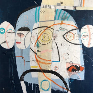 Some Heads are Going to Roll by Tony Butler, Mixed Media on Canvas
