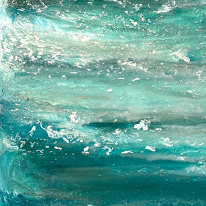 "Aqua" by Souzan Zargari, Mixed Media on Canvas