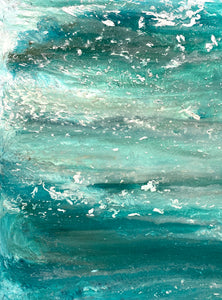"Aqua" by Souzan Zargari, Mixed Media on Canvas