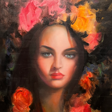 "Autumn Girl" by Hadi Helali, Oils on Canvas