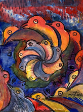 "Espiral de Vida" by Oscar Martínez, Acrylic on Fine Art Paper