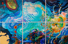 “Sea Monster" by Lisa Reindorf, Oil on Metal Panels