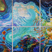 “Sea Monster" by Lisa Reindorf, Oil on Metal Panels