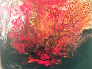 "Firestorm" by Kristin Sterio, Mixed Media on Canvas