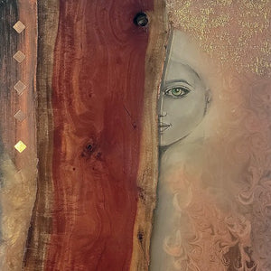 "Into The Wood" by Dominika Kazmierczak, Acrylic on Wooden Panel
