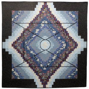 "Fractured ‘Gello #2" by Jean M. Judd, Hand Stitched Thread on Commercial Textile