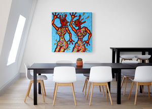 "Dancing Wolves" by J. Scott Lytle, Acrylic on Board