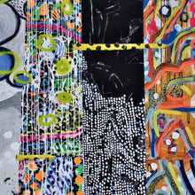 "No. 6720" by Katya Saab, Mixed Media on Stitched Canvas