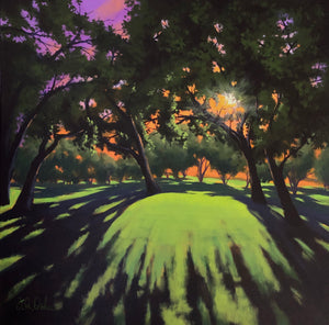 “Live Oak Shadows” By Joe A. Oakes, Acrylic on Canvas
