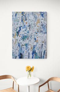 "Sea Fret" by Lynnie Mahaffey, Acrylic and Gold Leaf on Canvas