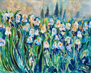 "Iris" by Lynn Marie,Mixed Media on Canvas